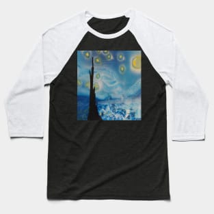 A starry night inspired by Van Gogh Baseball T-Shirt